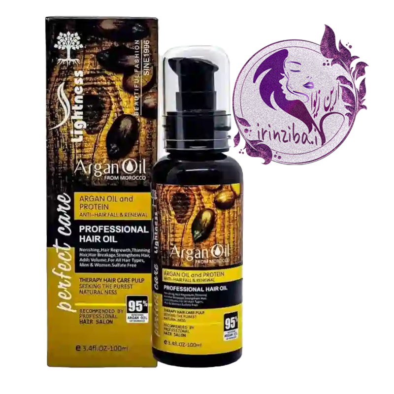 روغن آرگان لایتنس Lightness اصل حجم 100 میل